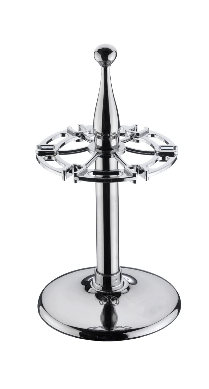 Commichef6636STD Rotating Cooking Utensil Round Stand Kitchen Cutlery Holder 18/10 Stainless Steel High Polish 6pcs