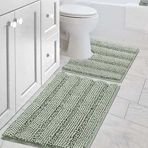H.VERSAILTEX Ultra Thick Bath Rug Set Cover