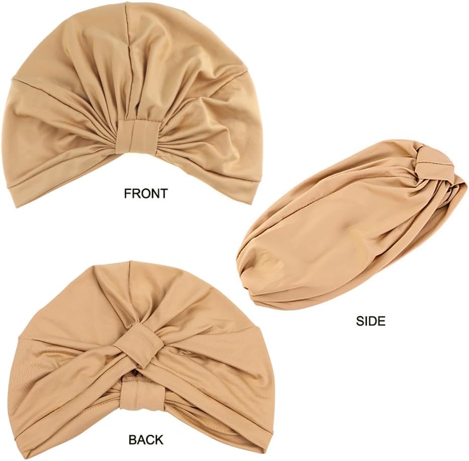 LIMHOO Pre-Tied Chemo Turban for Women Ultra Soft Mudale Cotton Beanie Headwrap Sleep Cap - Image 5