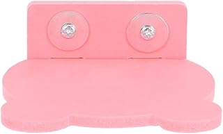 TOPINCN Hamster Standing Platform Parrot Double Screw Stand Bird Climbing Grinding Cage Toy Wood Plastic Plate Stand Platform(Pink)