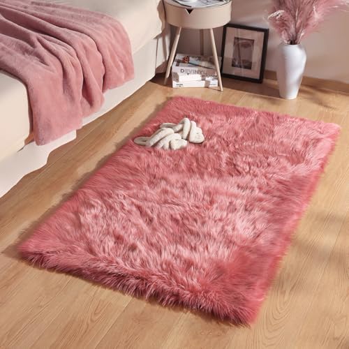 Ashler Faux Fur Area Rug - Ultra Soft 3 x