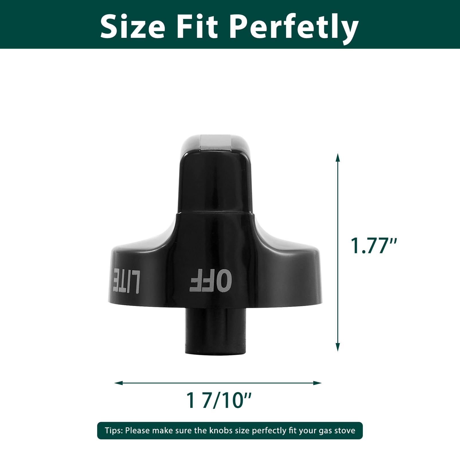 3162184 Perillas de estufa de repuesto para horno Frigidaire Kenmore, perillas de cocina de gas, Elite 79078733406, perilla superior de estufa de plástico negro, 316218401, 1 unidad