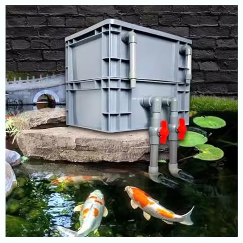 Filtro per Acquario, Kit Filtro per Acquario di Grandi Dimensioni - Scatola Filtro Esterna multistadio per laghetti e acquari, Sistema di purificazione dell'ossigeno, Non necessita di Pompa/