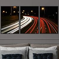 3 Piece Framed Canvas Wall Art Colorful Industrial Lights Canvas Prints Home Artwork Decoration for Living Room,Bedroom - 16