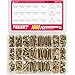YEEZET 1000 PCS Schrauben und Muttern M4 M5 M6 Verzinkt 8.8 Sechskantschrauben, Unterlegscheiben, Federringe und Muttern Sortiment Kit, 15 Gebräuchlichste Größen, 10-40mm