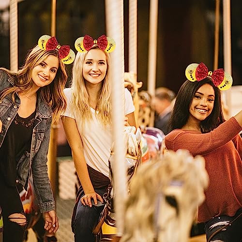 Image of FANYITY Christmas Minnie Ears,Mickey Sequin Ears Headband for Boys Girls Women halloween&Disney Trip (Winnie) One size fits all