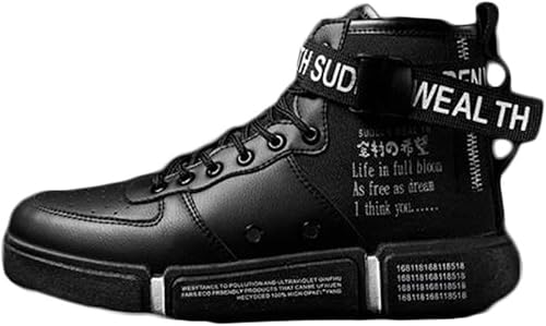 Amazon Daxian ダーセン メンズ ハイカット ヒップホップシューズ スニーカー 人気 デッキシューズ 防滑 通学 スポーツ キルティング ダンス 春夏秋冬 Daxian スニーカー