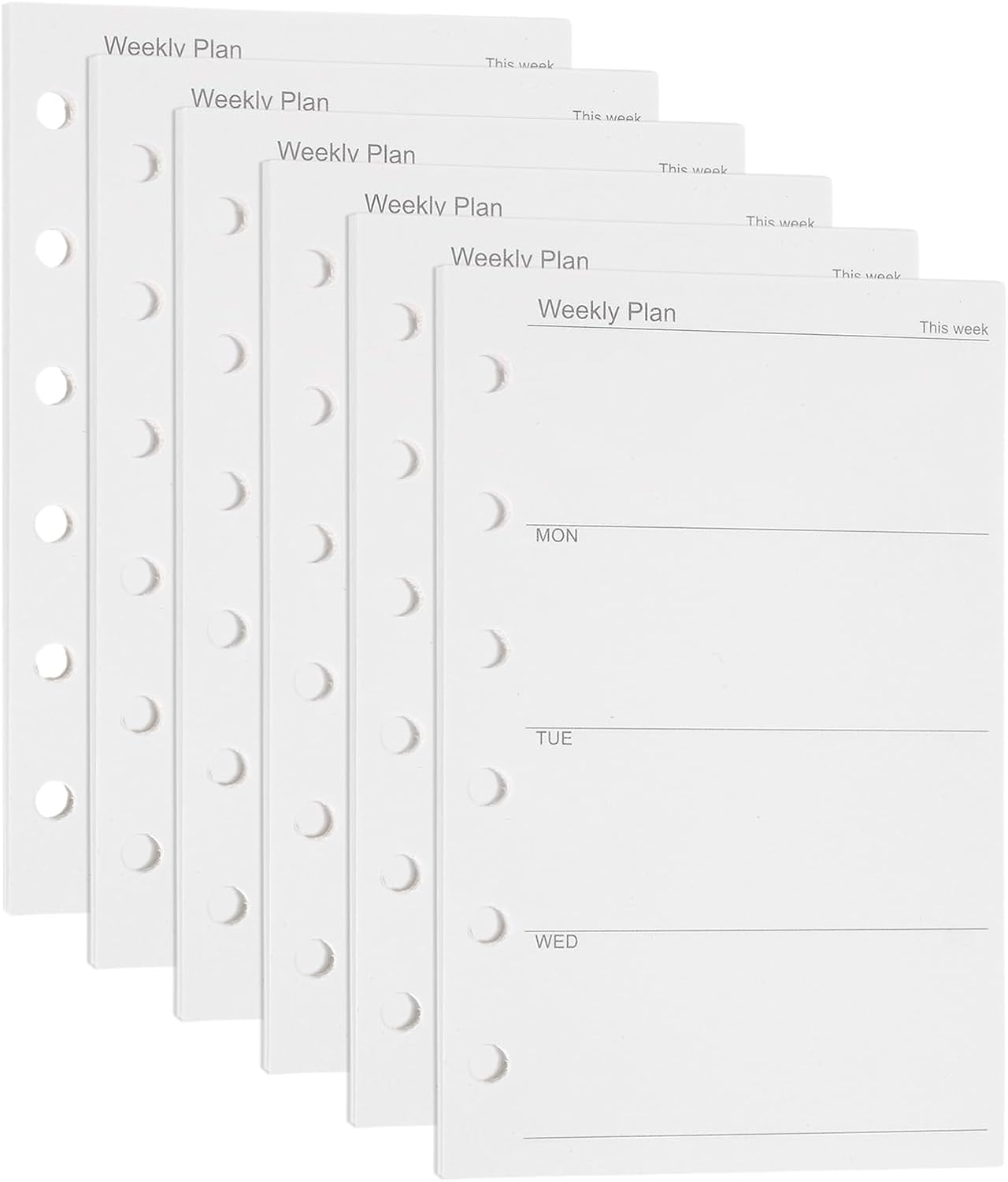 270 Sheets A7 Planner Inserts Weekly Planner Binder Inserts