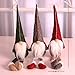 Uheng 3PCS Handmade Santa Gnome Tomte, Plush Toy Christmas Tree Topper Hanging Decorations, Winter Elf Table Holiday Ornament - Thanksgiving Day Gift - 20 Inches