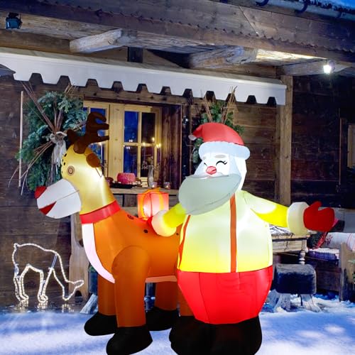 Christmas Outdoor Decorations,Inflatable Christmas Yard Decorations,Blow Up for Outdoor, Gift for Yard
