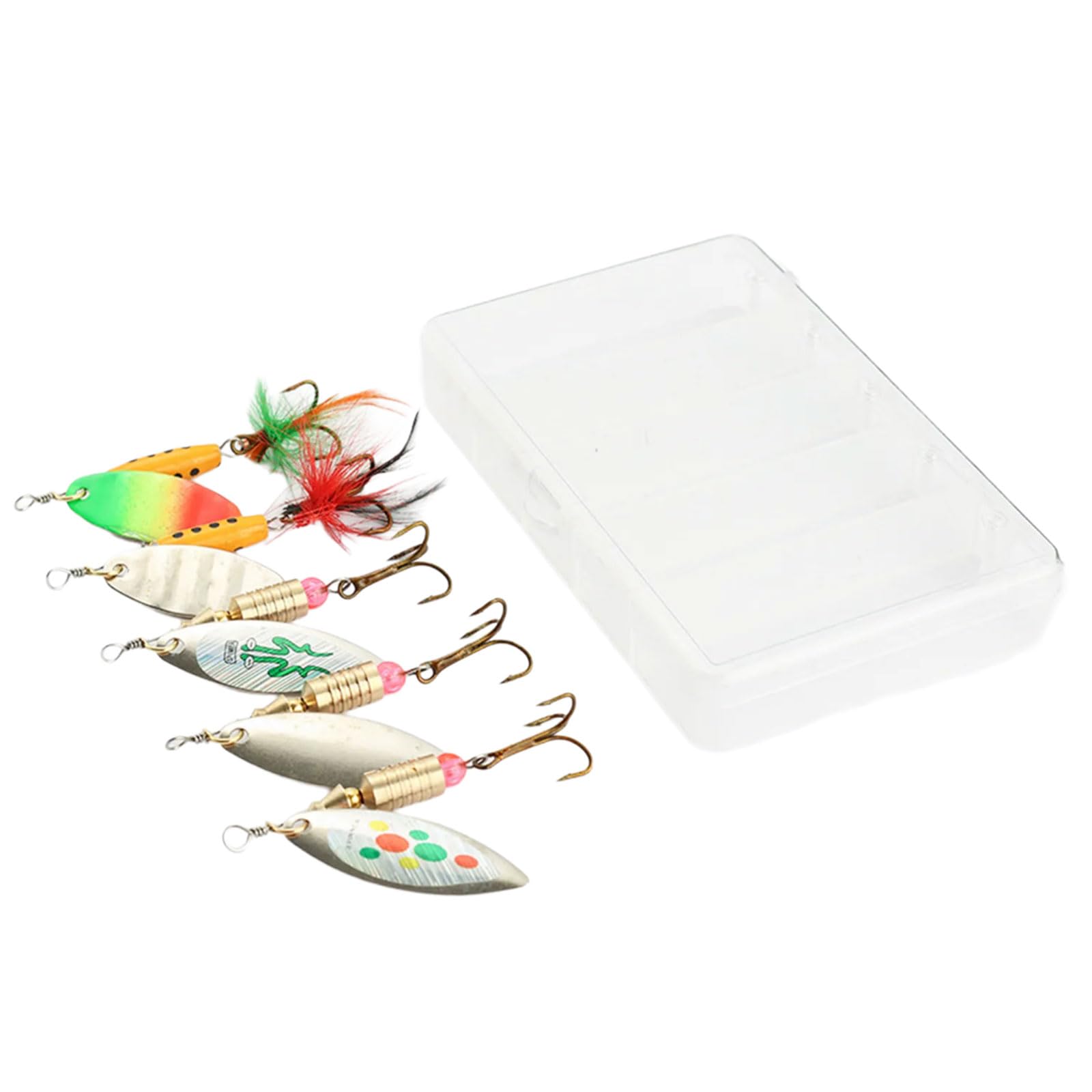 Lot De 10 Leurres Métalliques + 2 Appâts Souples – 3 Cm, 2,5 G, Pailletés, Deux Couleurs – Pour Pêche En Eau Douce Ou Mer