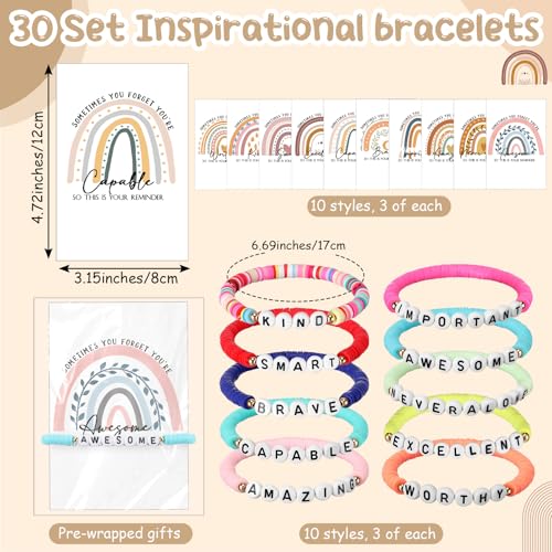 Motivational Mental Health Gifts Friendship Inspirational Bracelets Bulk Our Class Is a Family Bracelets for Student Employee2