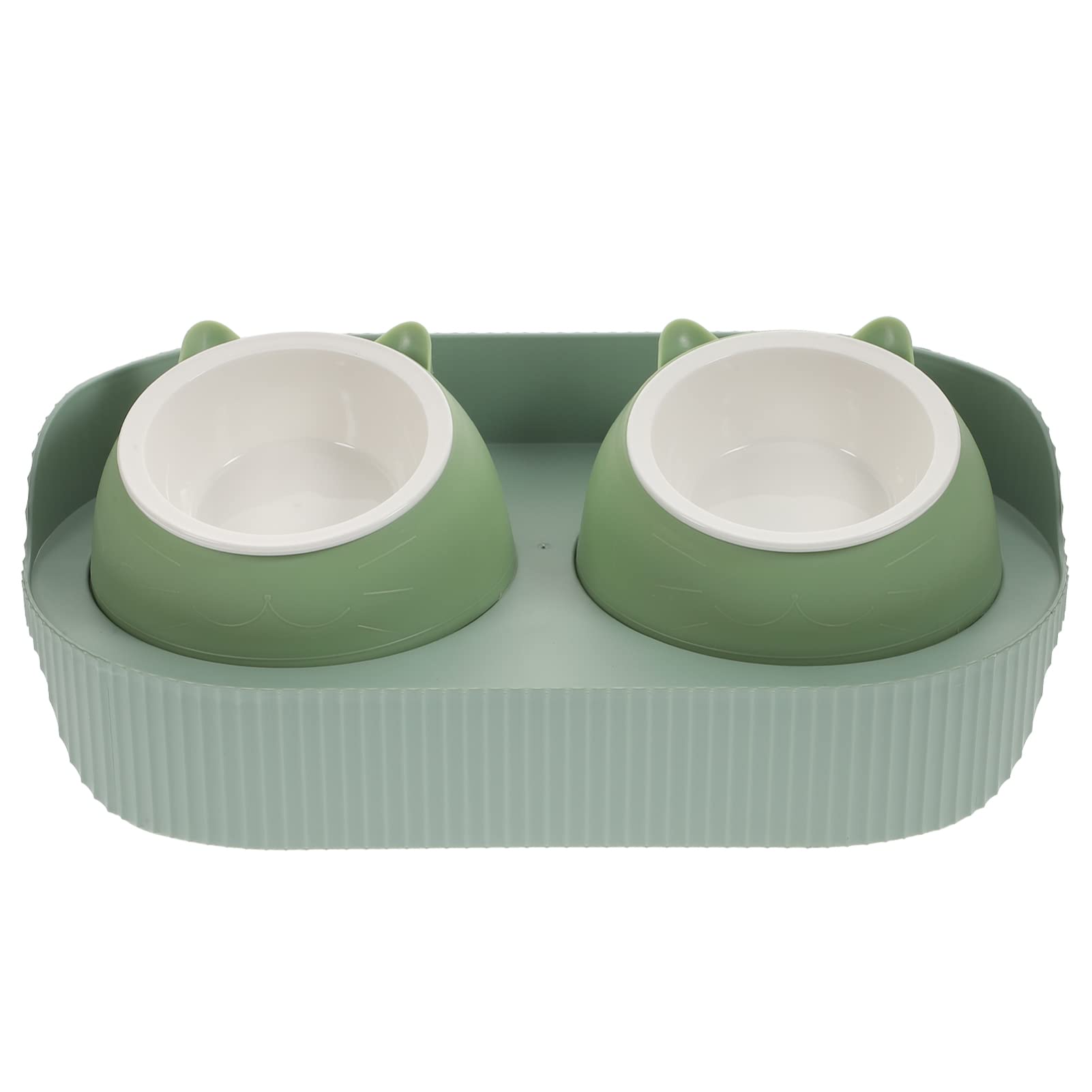 BESPORTBLE Comedero para Gatos y Perros De Antivoracidad Doble Cuenco Antideslizante Alimentador De Mascotas Protección Cuello para y Decoración del