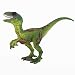 Zooawa Velociraptor Dinosaur Figure Toy - Green