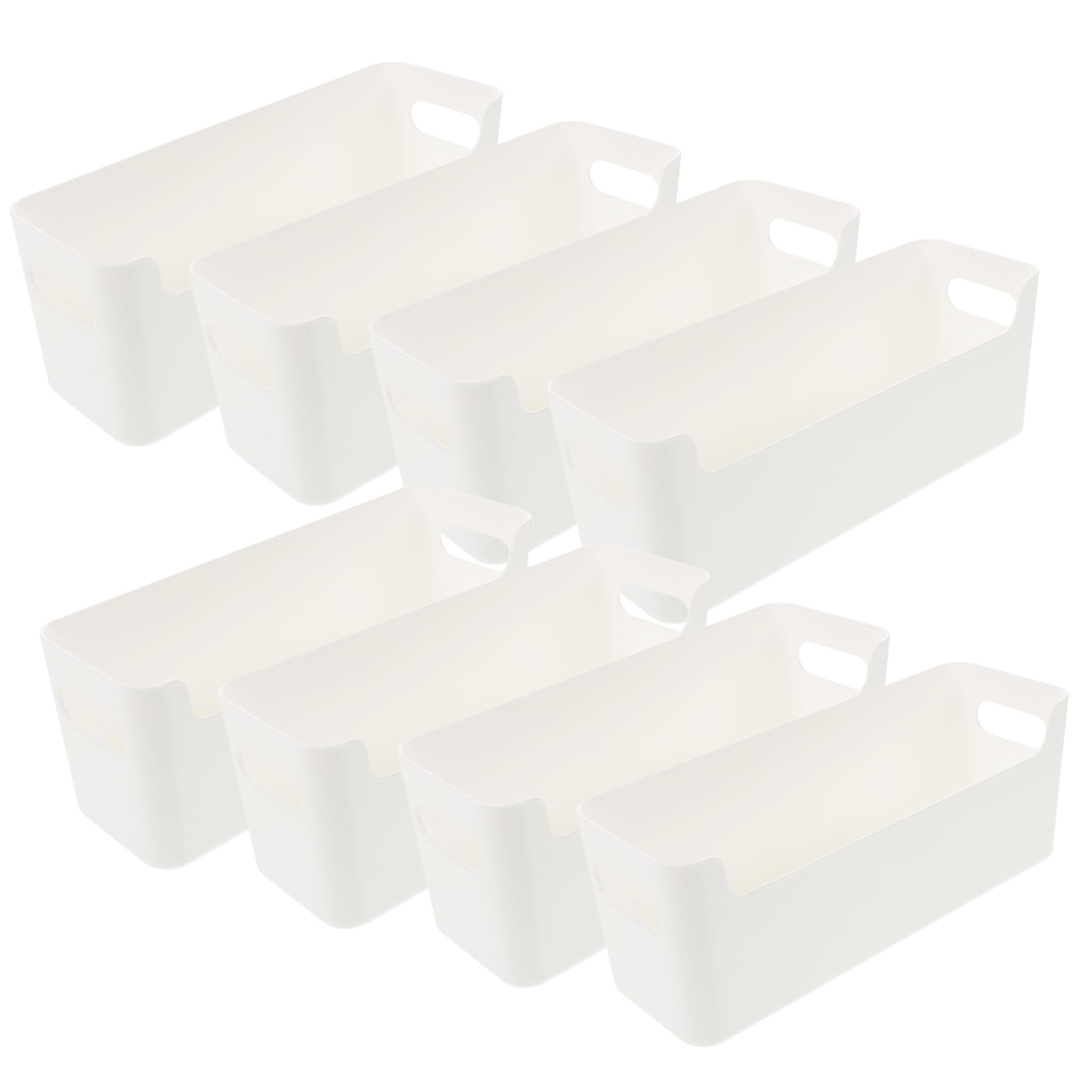 Contenitori Organizer Cucina in Plastica Bianca 8 Pezzi | Cassetto e Armadio, Divisori per Cucina, Pratici e Versatili, Ottimizzano lo Spazio