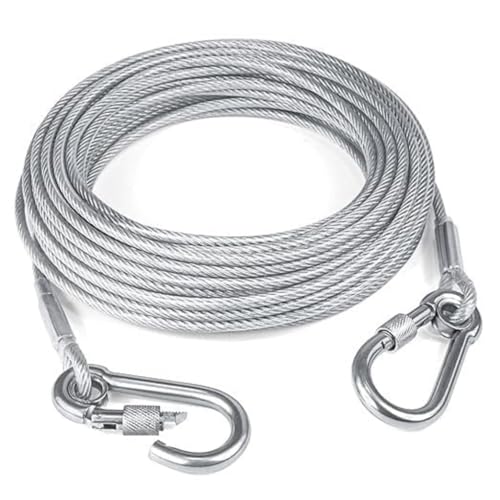 Image of Heavy Duty Clothes Drying Rope 5 Meter with Hooks | Steel Clothesline for Balcony, Bathroom & Travel | Rust-Resistant Strong Cloth Line for Indoor & Outdoor Use (5 Meter)