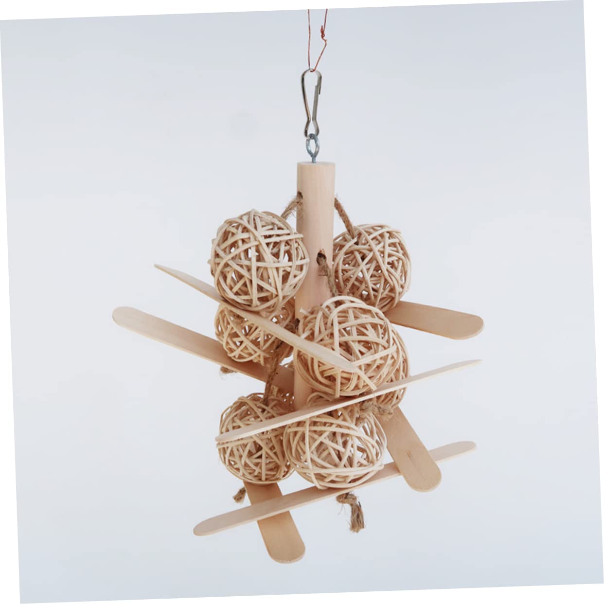 VANZACK 4stücke Holzspielzeug Für Papageien Kletterleiter Und Schaukel Für Interaktive Aktivitäten Sicheres Kau Und Spielzeug Aus Naturholz Für Wellensittiche Und Andere Vögel