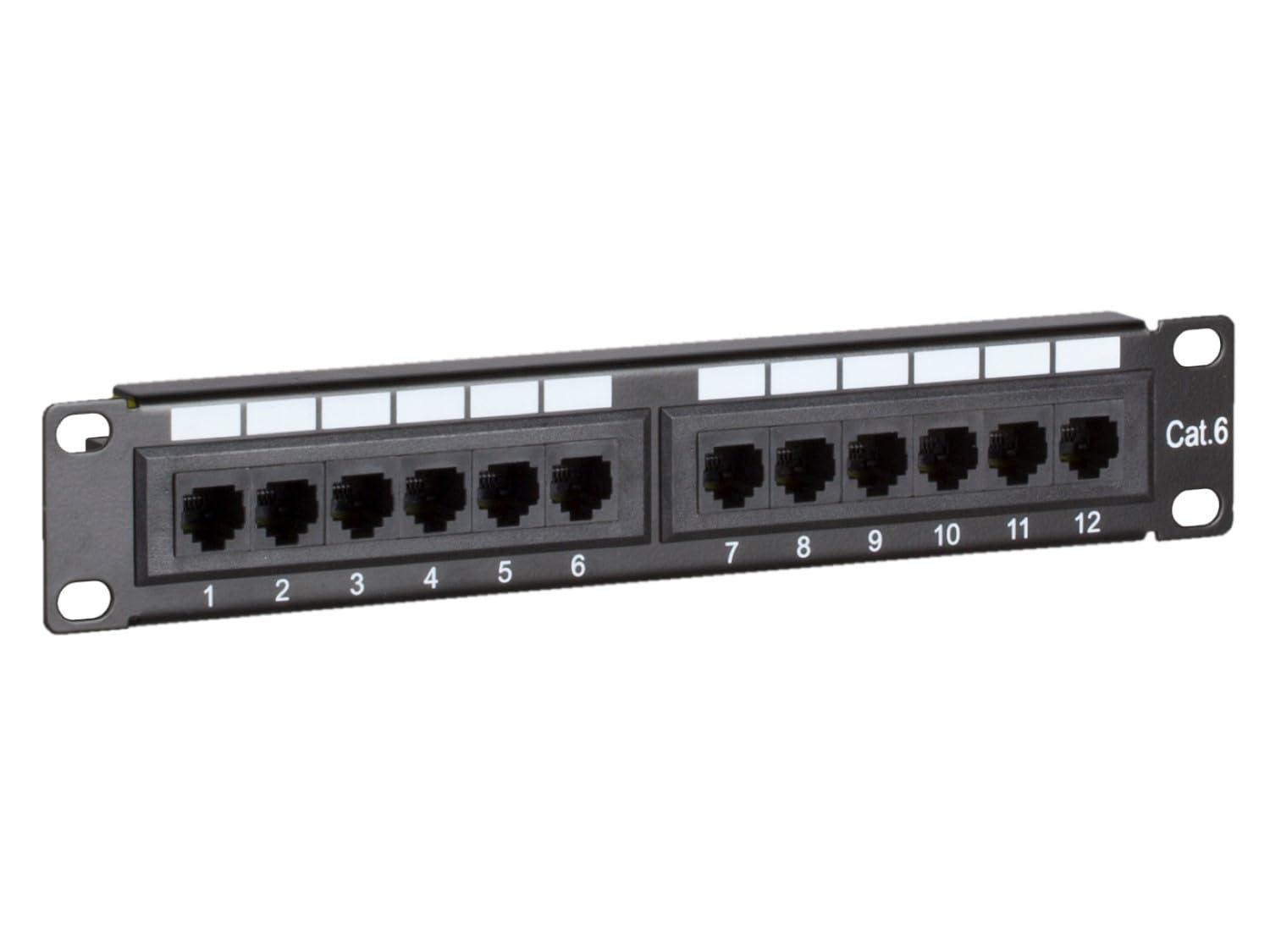cat6 Patch Panel 10 pollici, 8 porte, Pannello Patch 12 porte UTP, FTP CAT 6 Nero 12-Ports UTP