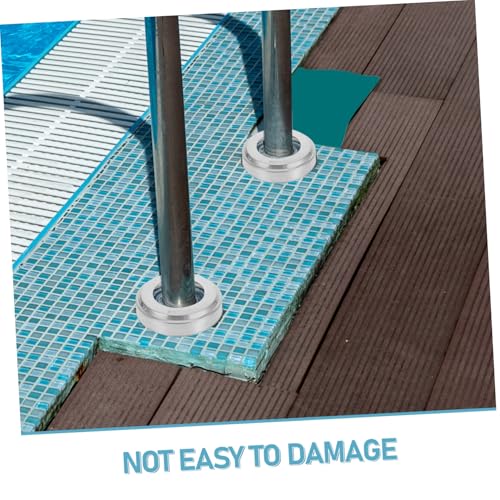 Placas escutcheones para escaleras de piscina 4 piezas acero inoxidable miniatura 7