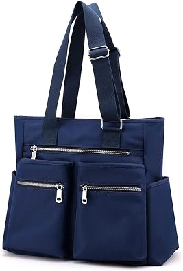 Amazon.com: Bolso de hombro grande de nailon para mujer, Azul, talla única  : Ropa, Zapatos y Joyería