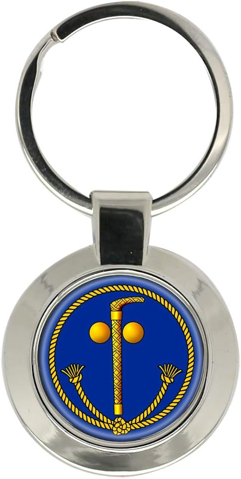 Giftshop UKTubal Cain (Two Ball and Cane) Masonic Key Ring