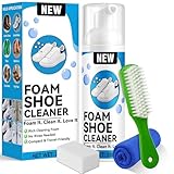 Seocam Shoe Cleaner kit,6.76 oz White Sneaker Cleaner Kit,Shoe Cleaners Sneaker,Powerful Shoes Cleaning Kits,White Shoes Cleaners Foam with a Brush for Nubuck,Knit,Boots,Trainer,Leather(Upgrade)