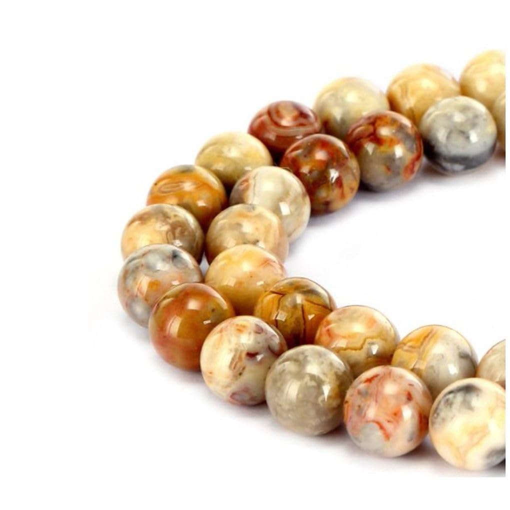 45pcs Adabele Natural Crazy Lace Agate Gemstone 8mm Round Beads