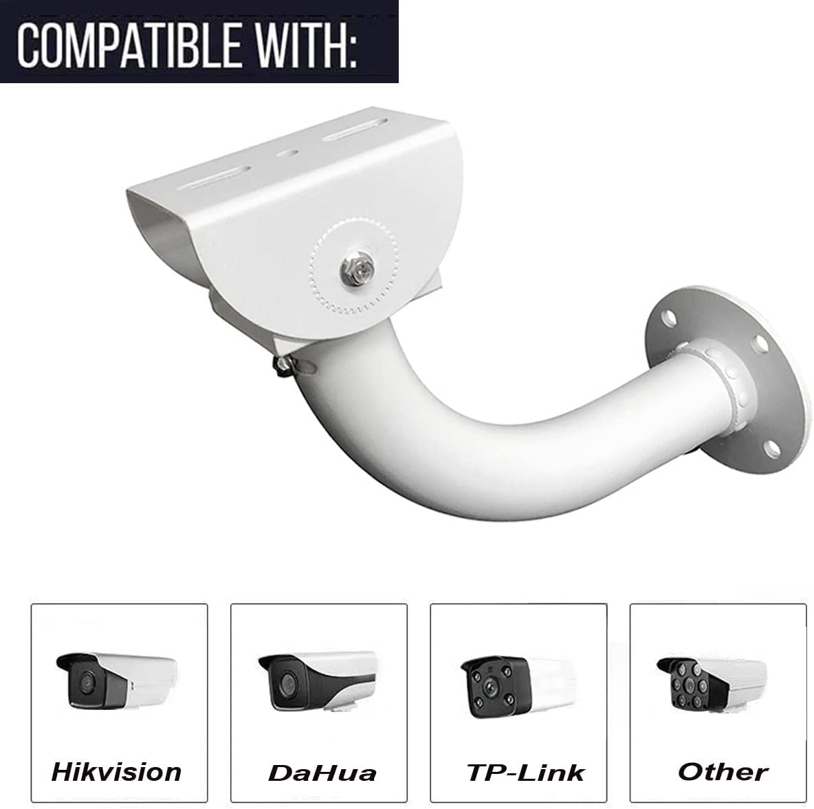 Bectro J-Type CCTV Bullet & Dome Camera Wall & Ceiling Mounting Bracket, 225 MM Length, 90 Degree Tilt Adjustable, for Indoor & Outdoor Usage, Compatible with 1MP to 12MP Resolution Camera Bectro J-Type CCTV Bullet & Dome Camera Wall & Ceiling Mounting Bracket, 225 MM Length, 90 Degree Tilt Adjustable, for Indoor & Outdoor Usage, Compatible with 1MP to 12MP Resolution Camera