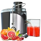🍑 【JUGO FRESCO ESTILO VIDA SALUDABLE】 El jugo fresco contiene mucha vitamina C que nuestro cuerpo necesita para mantenerse saludable. Con el exprimidor de frutas puedes preparar un jugo casero fresco y saludable en unos segundos, puedes mezclar libremente diferentes tipos de frutas y verduras para descubrir cuál es la combinación adecuada para ti y tu familia.
