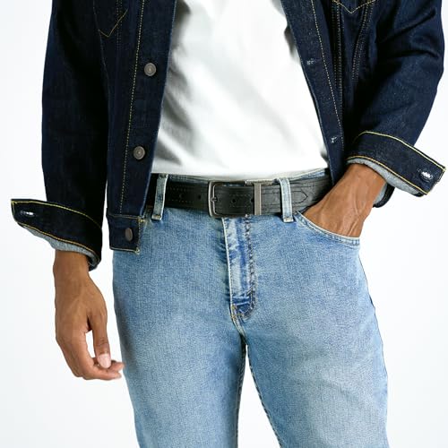 Image of Levi's Leather Men's Levis 40Mm Reversible Belt With Brushed Silver Buckle