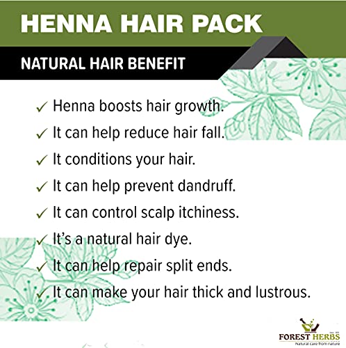 The Forest Herbs Natural Care From Nature Henna Powder (200 Grams) Enriched With Precious Herbals For Hair Growth, Colour & Conditioning