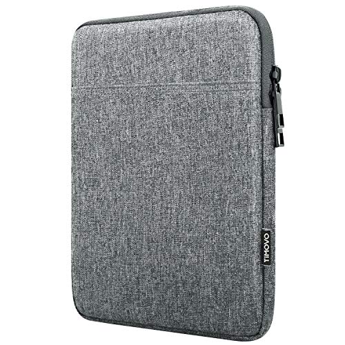 TiMOVO-Funda-para-iPad-Pro-129-20202021-MacBook-Air-13-Inch-MacBook-Pro-13-Galaxy-Tab-S7-Surface-Pro-X76543-Bolsa-de-13-Inch-Tablet-Poliester-con-Doble-Bolsillo-Gris-Claro