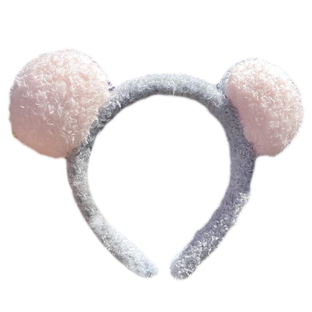 Fentency Simple Hair Accessories Women Students Washing Face Hairband Plush Stuffed Shape Headbands Colorful Hair Hoop