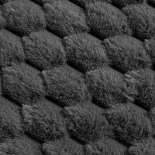 OHS Faux Fur Waffle Throw Blanket, Thick Throws for the Sofa Winter Warm Blanket Ultra Soft Cosy Warm Sofa Throw Blankets for Bedroom Living Room, 125 x 150cm - Charcoal - Cosy Home Interiors OHS Faux Fur Waffle Throw Blanket, Thick Throws for the Sofa Winter Warm Blanket Ultra Soft Cosy Warm Sofa Throw Blankets for Bedroom Living Room, 125 x 150cm - Charcoal - Image 7