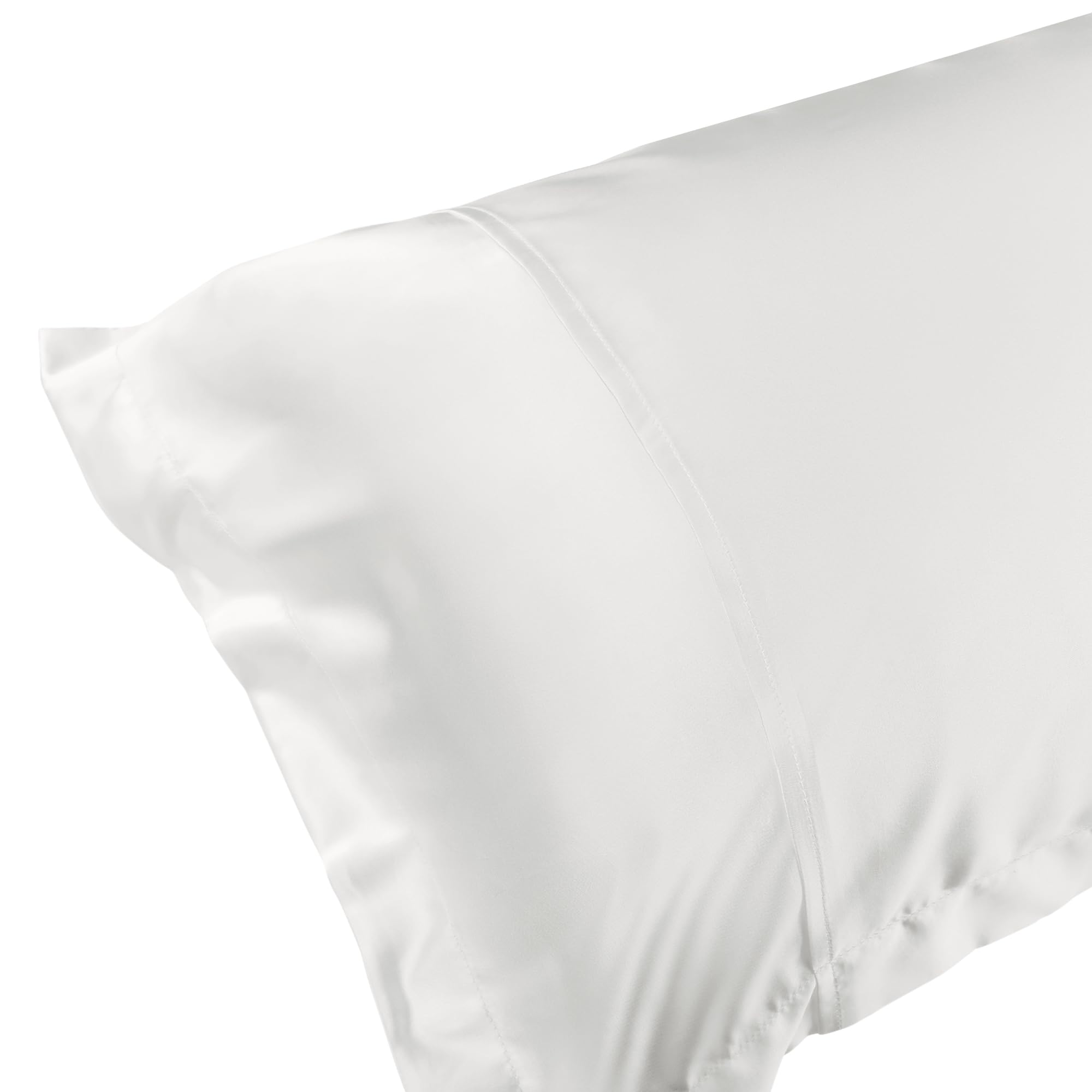 uxcell Satin Pillowcase for Hair and Skin Soft and Smooth Set of 2 with Envelope Closure, Gifts for Friends White Queen (51x76cm) - Image 2