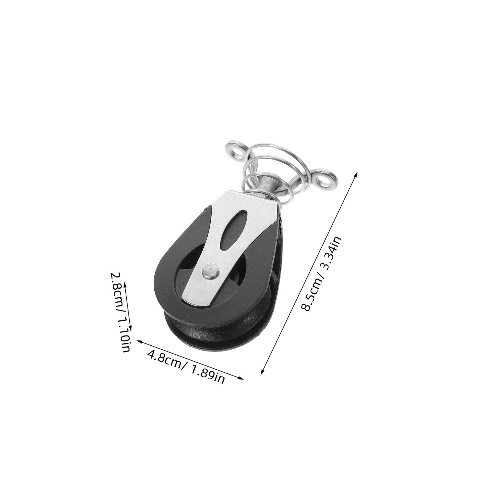 SHERCHPRY Taquet Coinceur en Acier Inoxydable et Nylon pour Cordage, Petite Poulie Fixe Multifonction pour Bateau, Équipement de Voile, Gym et Kayak, Accessoire Marin Robuste et Antirouille,