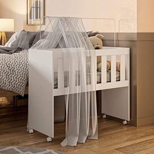 Mini Berço Multifuncional 5 em 1 com Colchão Ariel Tigus Baby Branco