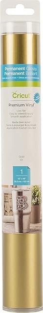 Vinil adesivo permanente brilhante Cricut - Ouro - 30x122cm - 01 unidade