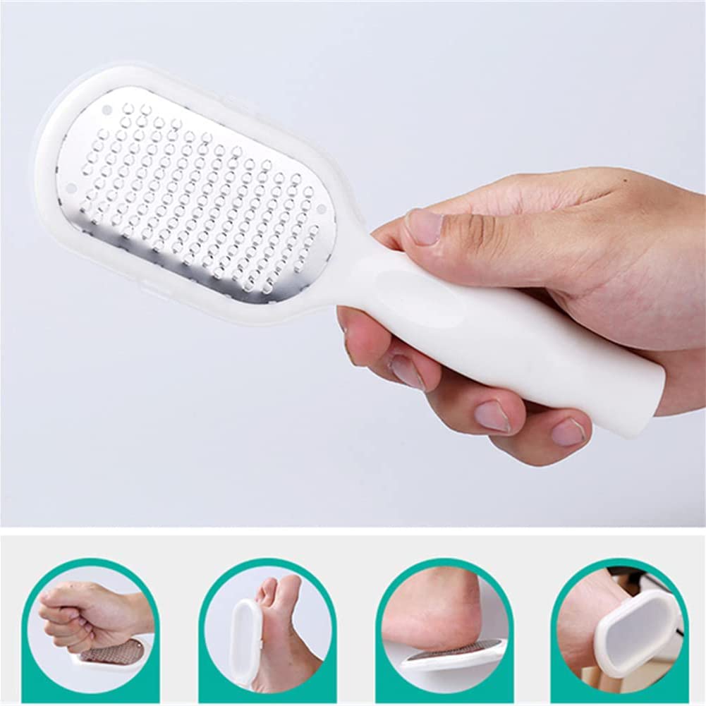 Generic 2pcs Foot Rasp, Cura Professionale dei Piedi per Piedi Lisci, Exfoliator per Piedi in Acciaio Inossidabile per Spa e Pedicure, Callus Remover Foot Scrubber,Bianca