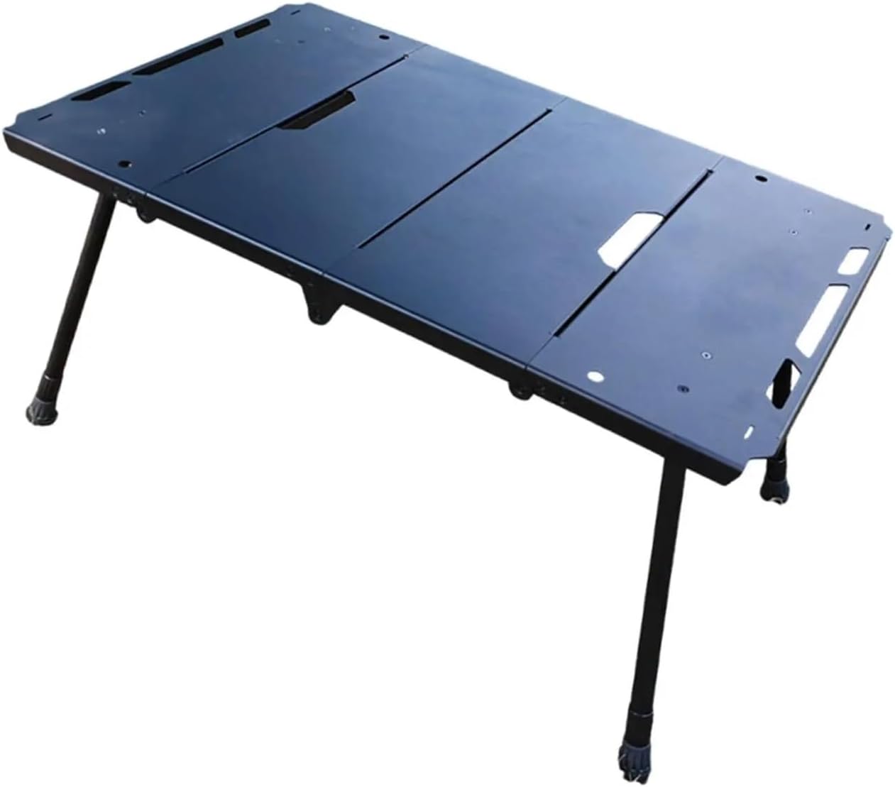 Picnic Folding Table Camping Folding Table Outdoor Desk Stable Ultralight Aluminum Alloy Adjustable Height Foldable Table Fit for Yard Barbecue Beach Convenient(Green)