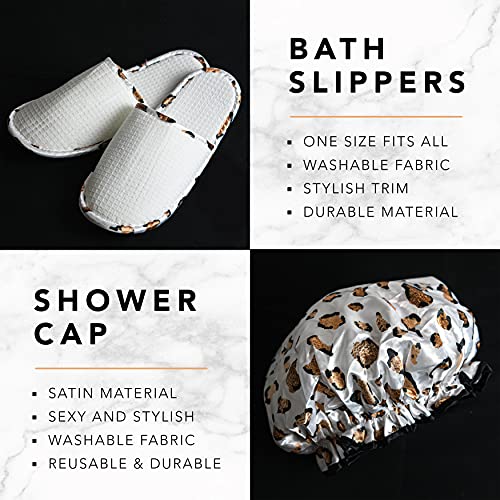 Christmas-At-Home-Spa-Kit-with-Honey-Almond-Scent-Bath-Gift-Basket-Vit-E-Rich-Bath-Essentials-Tumbler-Ear-Candles-Bath-Oil-Salts-Shower-Steamer-Organic-Lip-Balm-More-in-Leopard-Basket-21