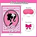 Kooterfun Pink Girl Party Game Decoration Supplies, Cute Princess Pin The Bow on The Head Party Games, Large Poster with 24Pcs Bow Stickers Favors for Kids Girls Birthday Party