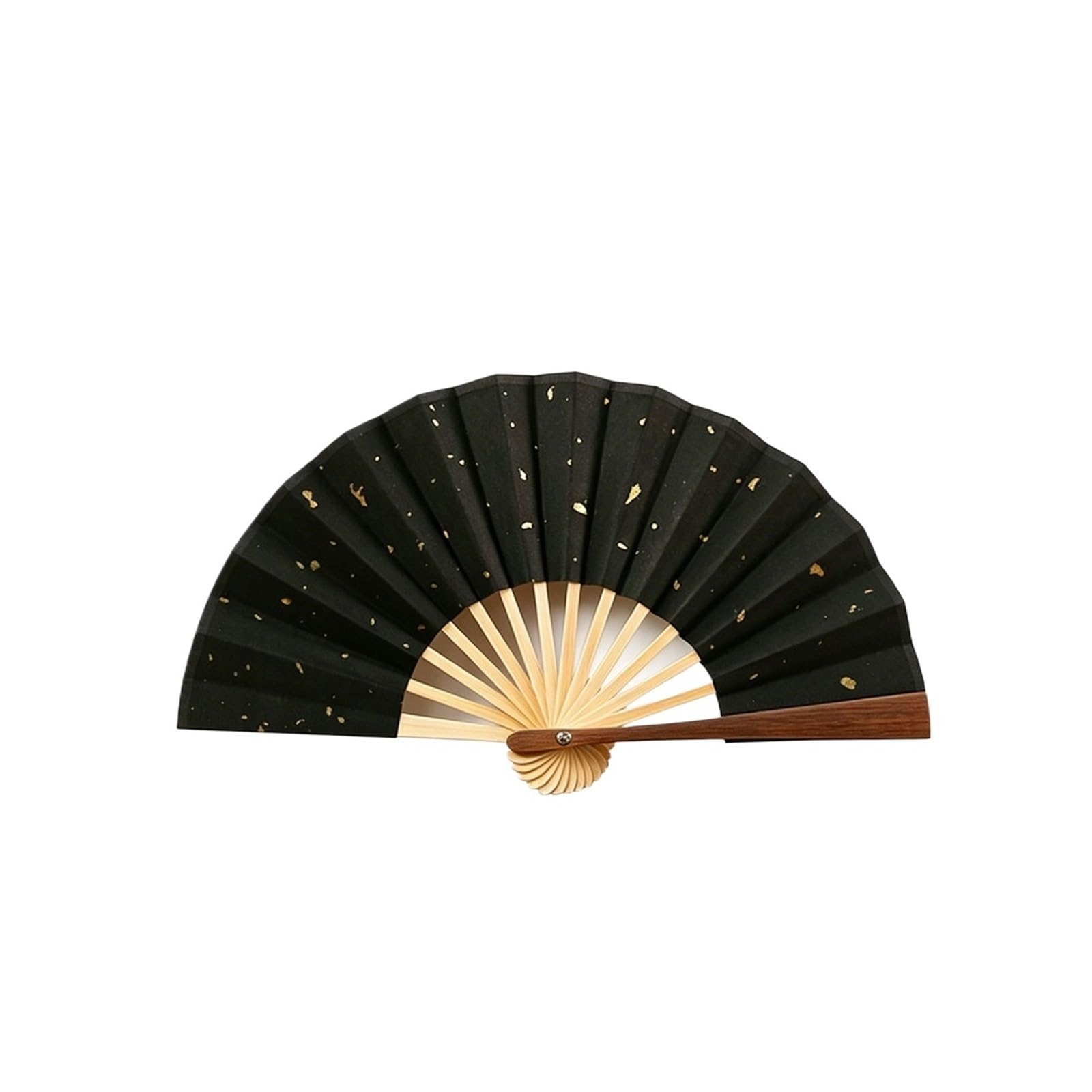 SXTYYH 4-6inch Folding Hand Fan, Blank Mini Xuan Paper Portable Fan for Performance, Folding Handheld Fan for Women(5in,Black A)