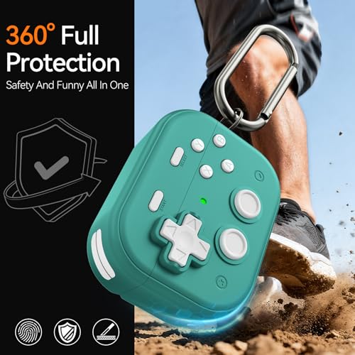 Joremx Case for Airpods Pro 3 (2025), Funny Hard Shell Game Design Shock-Proof Protective for Airpods Pro 3rd Generation Case, with Cleaner Kit and Keychain, Men Women (Light Blue) - image 3