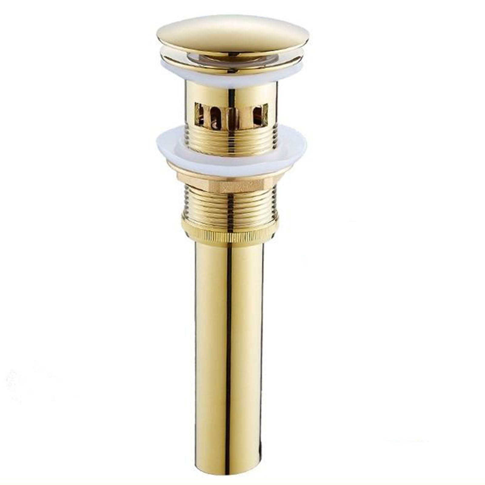 Piletta Lavabo Bagno Scarico Universale Lavabo Bagno Piletta Antiodore a Scomparsa con Cestello Piletta Click Clack Universale oro