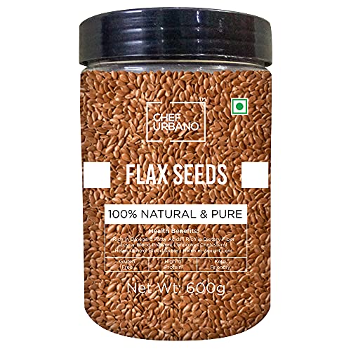 Image of Chef Urbano Flax Seeds 600g | Alsi Seed | Raw and Natural | Immunity Booster | Rich in Protein and Fiber | Seeds for Eating | Diet Food