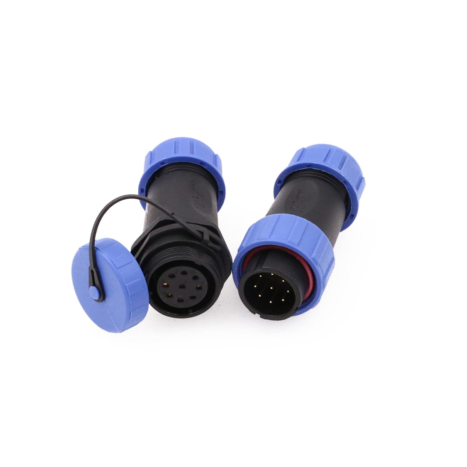 ZBLZGP SP21 Aviation Cable Connector 2-12Pin Male and Female Panel Mount Waterproof Connector Outdoor Electrical Industrial Power Connector (9pin, Pair-Plug(Male)&Socket(Female)) โ image 1