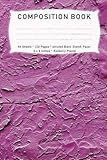 Composition Books: Blank Unruled Journal Rasberry Plaster 6 x 9 inches, 64 Sheets, 128 Pages, Unruled Blank Sketch Paper