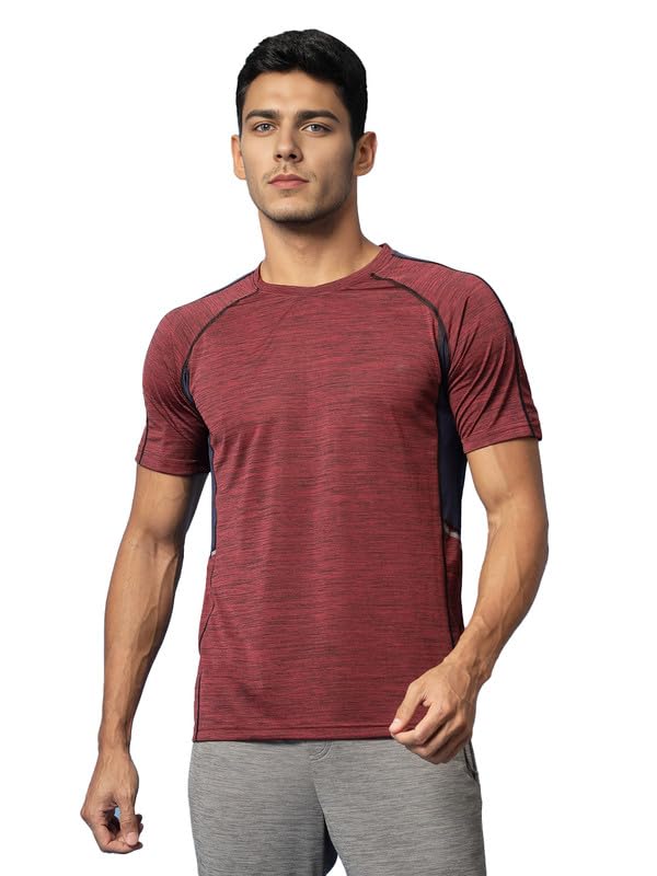 CHKOKKO Men’s Quick Dry Half Sleeve Regular Fit Lightweight Round Crew Neck Active Sportswear Gym T-Shirt for Workout Training Running and Fitness Activities CHKOKKO Men’s Quick Dry Half Sleeve Regular Fit Lightweight Round Crew Neck Active Sportswear Gym T-Shirt for Workout Training Running and Fitness Activities