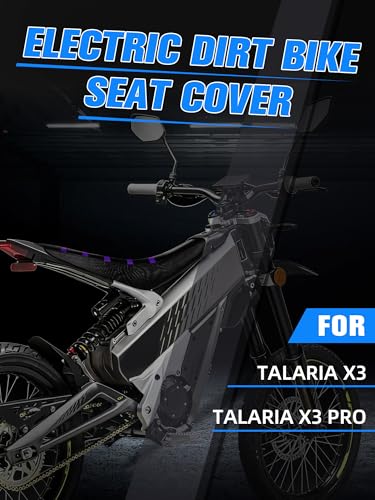 Image of Seat Cover for Talaria XXX X3, Electric Dirt Bike Soft Seat Cover Compatible Fit for Taparia X3 Ribbed Easy Installation Purple